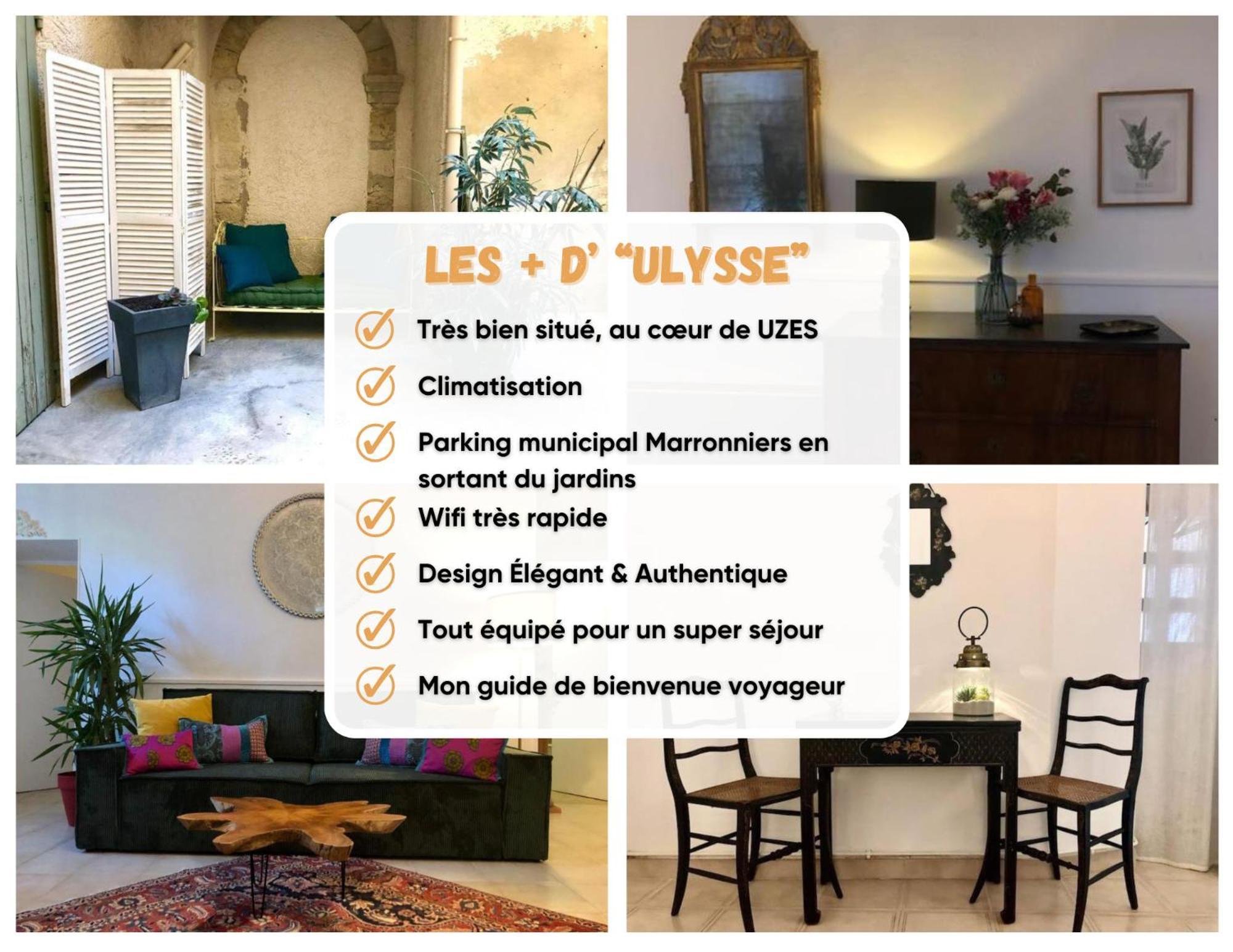 Ulysse, Appartement Spacieux Au Centre Historique D'Uzes En Rez-De-Chaussee Avec Exterieur, Proche Parking Des Marroniers Экстерьер фото